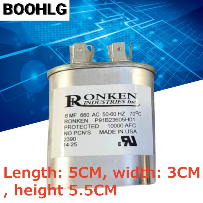 1PCS high-voltage filter oil immersion capacitor 6uf 660VAC DC 1000 unpole shutdown capacitor
