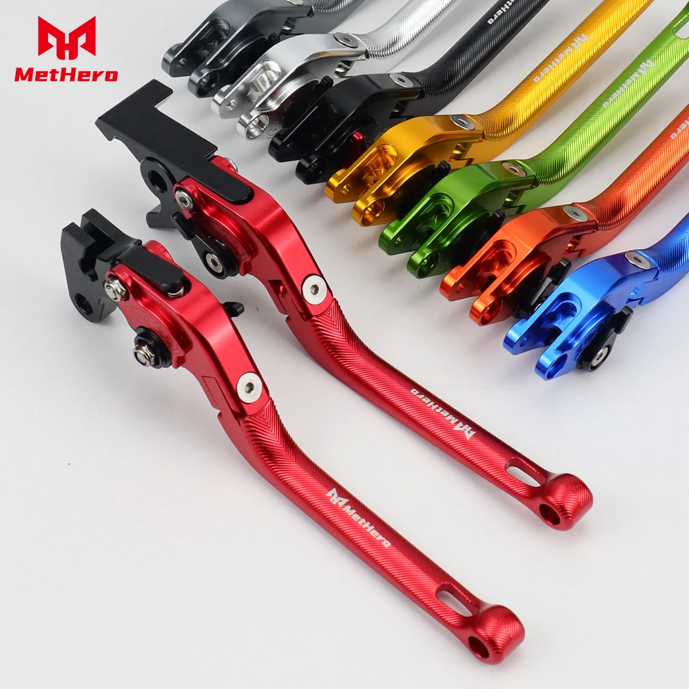 

MetHero Logo Motorcycle Parts Adjustable Long Brake Clutch Levers Fit Yamaha Raptor 250 YFM250R YFM 700 Raptor 700R raptor 700