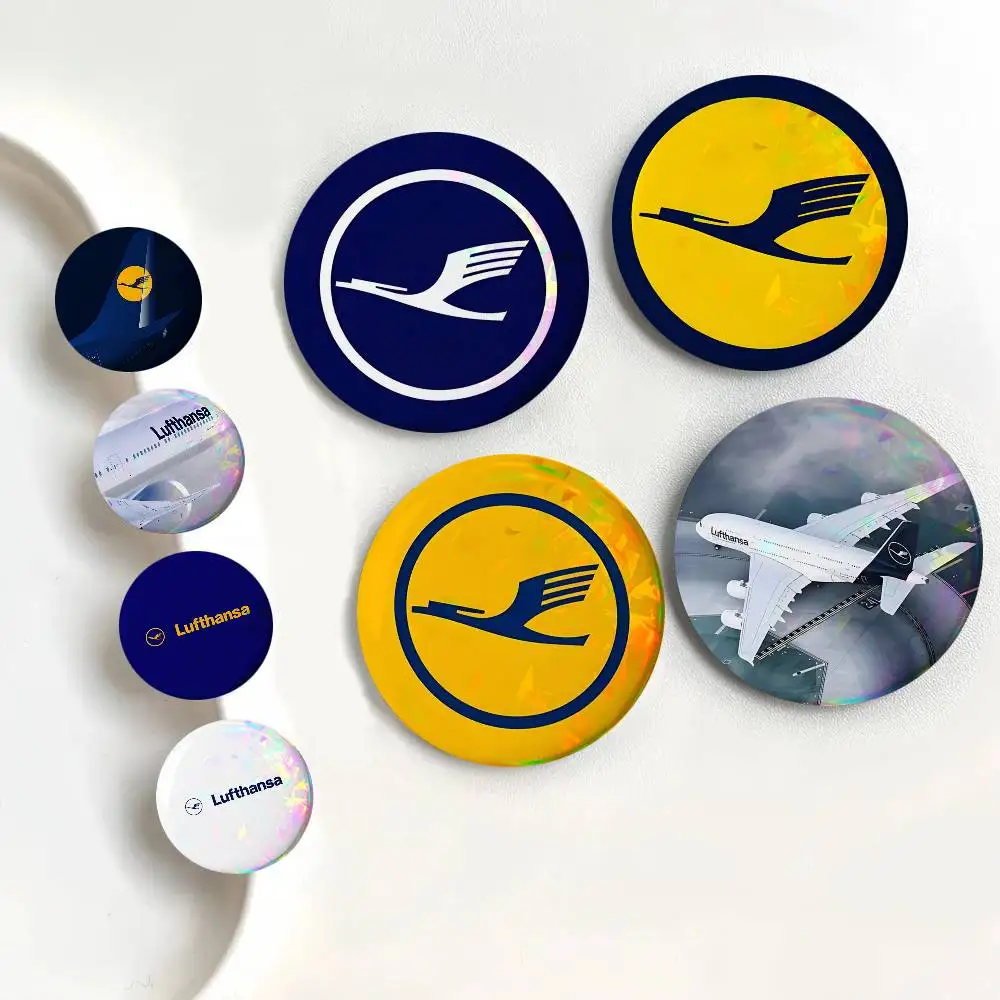 Classic Airline Lufthansa Round Badge Lapel Pin Backpack Clothing Jewelry Accessories Gift Brooch