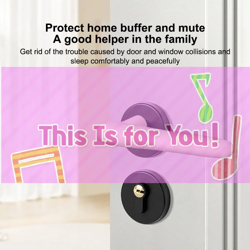 1Pcs Anti-Slip Anti-Static Doorknob Sleeve Silicone Door Handle Cover Anti Collision Kids Safety Doorknob Protector For Home