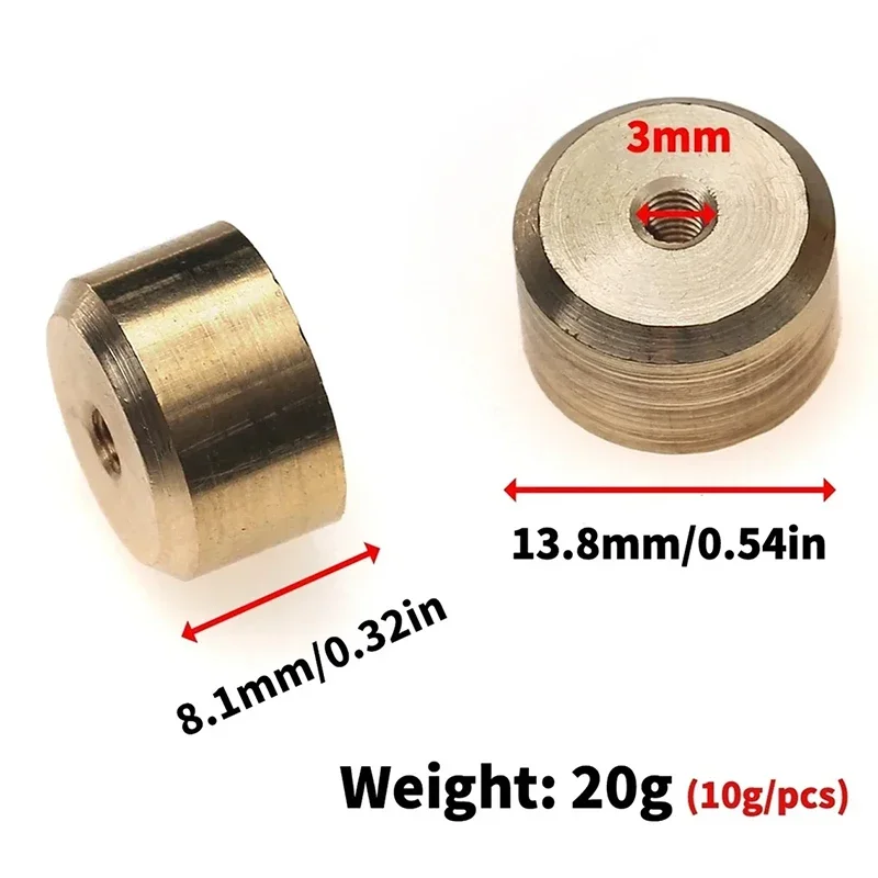 2 stuks 5g/10g Messing Chassis Gewicht Balancer Contragewicht voor Tamiya HSP Kyosho Sakura YOKOMO RC Drift toerwagen Upgrade Onderdelen