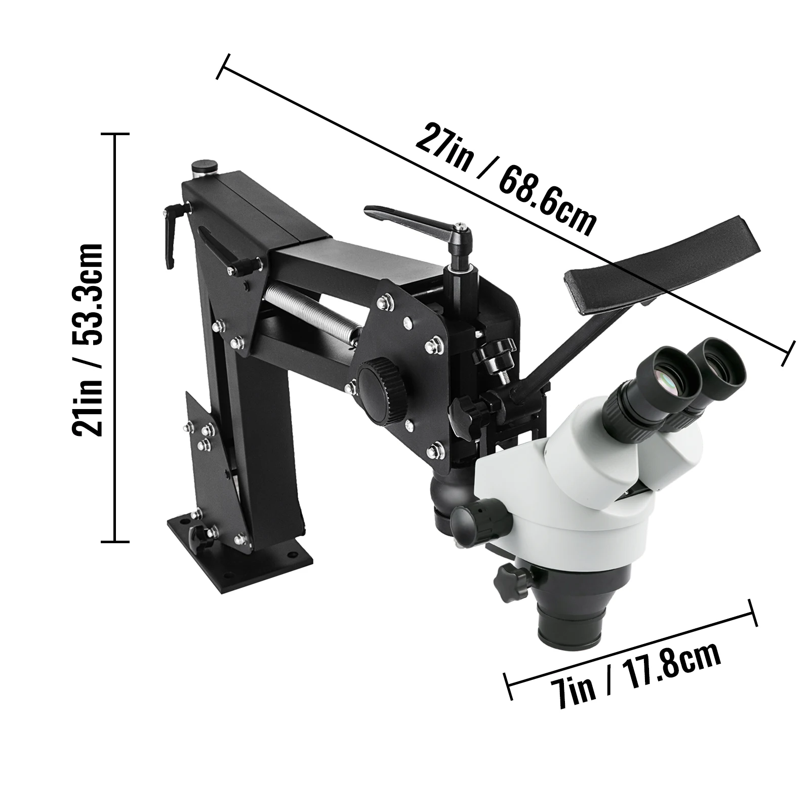 VEVOR Micro Inlaid Mirror Multi-directional Micro-setting Microscope Jewelry Tools 0.7X-4.5X Super Clear Microscope Magnifier