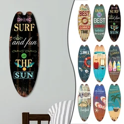 Festival Bar Home Party Hanging Decor Halloween Casual Home Decor Vintage Wooden Print Sign Surfboard Wooden Sign Beach Style