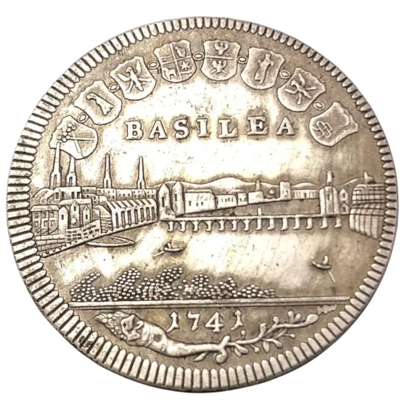 

1741 Switzerland 1/2 Thaler City of Basel Silver Plated Copy Coin
