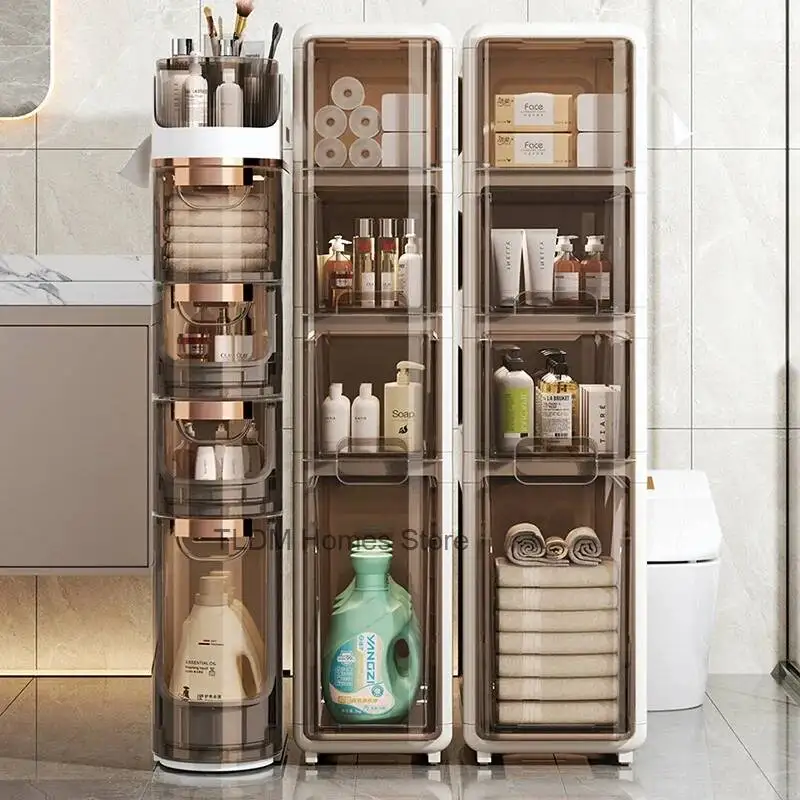 Hotel Narrow Modern Colchones Bathroom Cabinet Paper Corner Luxury Small Organizer Shelves Storage Cupboard Floor Furniture