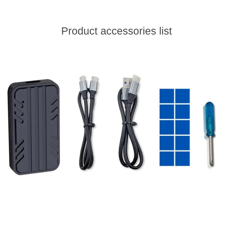 M.2 Nvme SATA SSD Penutup Eksternal Tipe-c USB3.1 Gen2 10Gbps Casing SSD Paduan Aluminium untuk SSD 2230