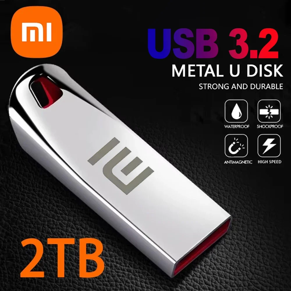 Xiaomi Metal Pendrive 2 تيرابايت، USB 3.0، محرك أقراص فلاش USB محمول 1 تيرابايت، 512 جيجابايت، 256 جيجابايت، محرك فلاش USB محمول مقاوم للماء #1