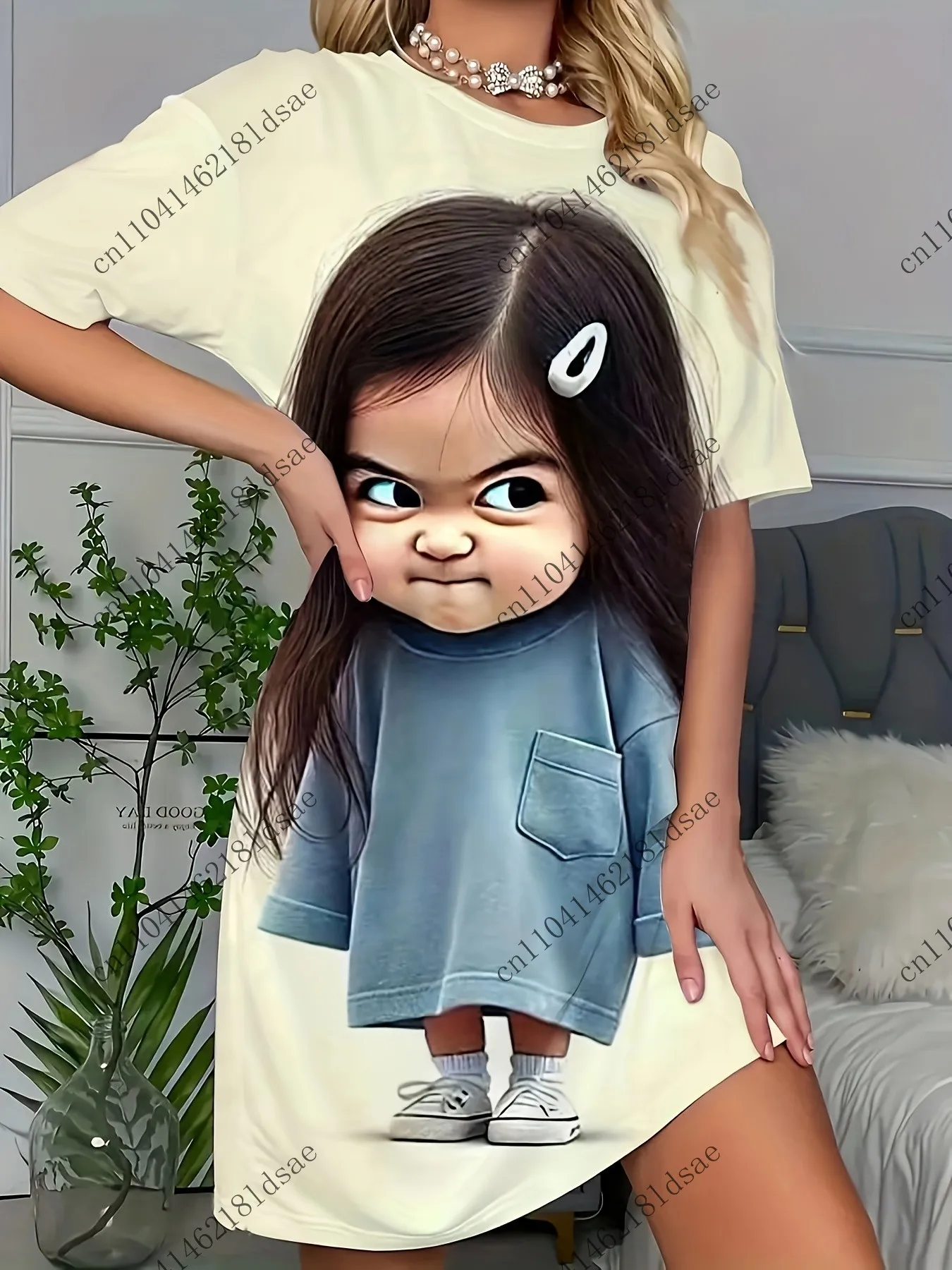 

Ночная рубашка с 3D принтом, женская ночная рубашка с коротким рукавом, ночные рубашки с героями мультфильмов, милая повседневная одежда для сна, пижамы, пижама, полиэстер