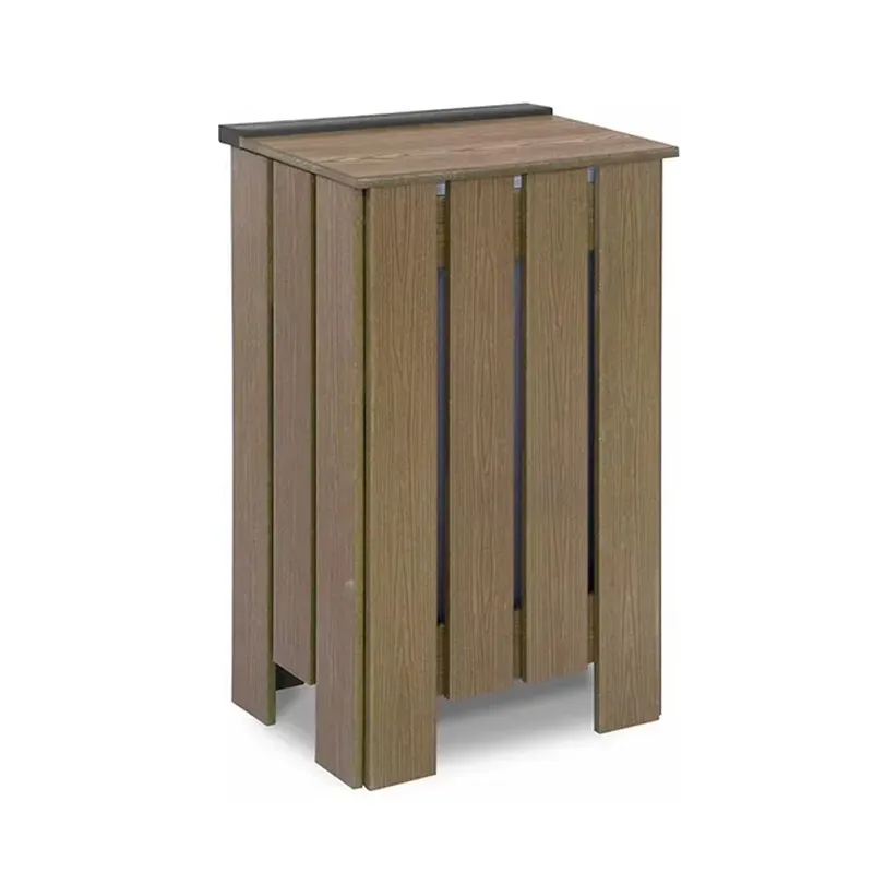 Wooden Effect Plastic Turf Mixing Box Portable Slatted Sand Seed Storage Container with Inner Bucket