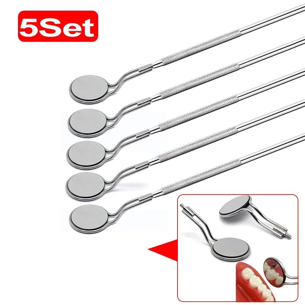 

Anti-Fog Rhodium Coated Double-Sided Dental Mouth Mirror with Ergonomic Handle Reusable Oral Examination Tool