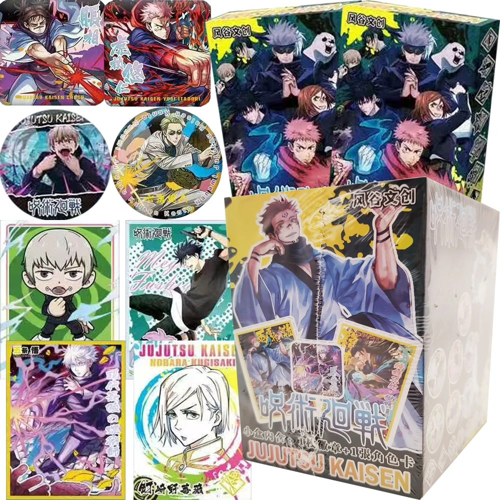 

Jujutsu Kaisen Collection Cards for Kids Itadori Yuji Ryomen Sukuna Cool Visual Art Anime Figures Exquisite Badges Fun Toy Gifts