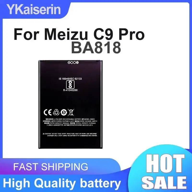 Safe And Reliable BA818 Stable Power Supply Mobile Phone Battery 3000mAh For Meizu C9 Pro