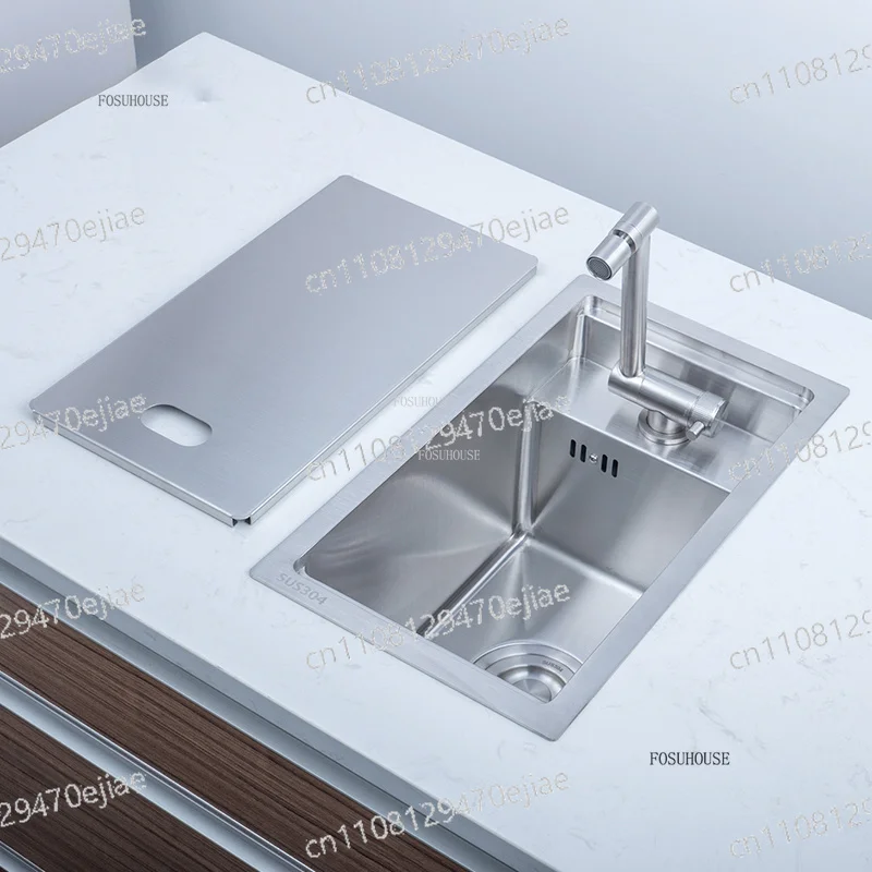Black Tableware Room Bar Mini Single Washbasin Home Kitchen Accessories Creative Stainless Steel Hidden
