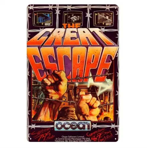 Y1,The Great Escape Commodore Amiga Retro Video Game Metal Poster Tin Sign 20*30cm  -aluminum