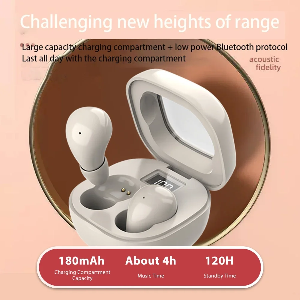 TWS Wireless Bluetooth Headphones In-Ear Invisible Sleep Earbuds With Mic Noise Cancelling Earphones HIFI Music Headset SK19