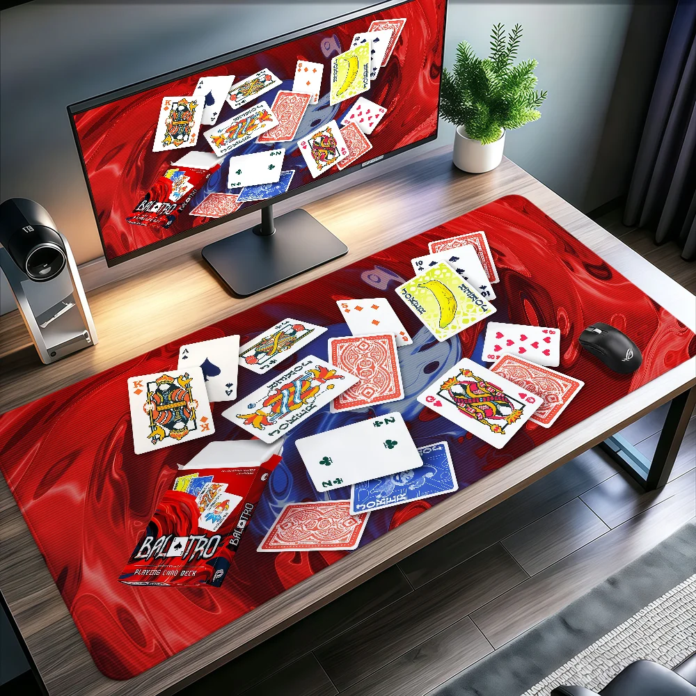 Poker Game B-Balatro Mouse Pad Large Non-slip Lockedge Desktop Computer Desk Mat Keyboard Writing MousePad Office Gamer Student