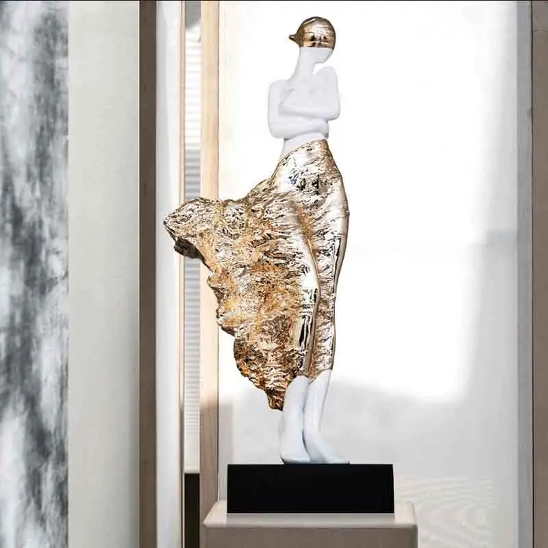 

Скульптура художественной фигуры, абстрактные статуи персонажей, креативный декор произведений искусства, роскошные поделки, украшение рабочего стола, скандинавский декор комнаты