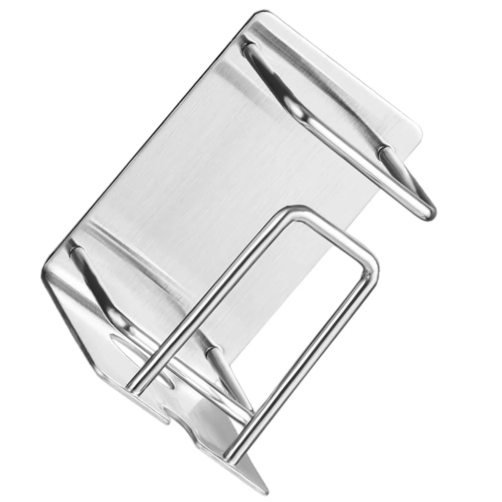 حامل فرشاة الأسنان يُعلق على الحائط بدون أظافر للحمام بلاط السيراميك الزجاجي من الفولاذ المقاوم للصدأ رف فرشاة الأسنان كوب منظم #2