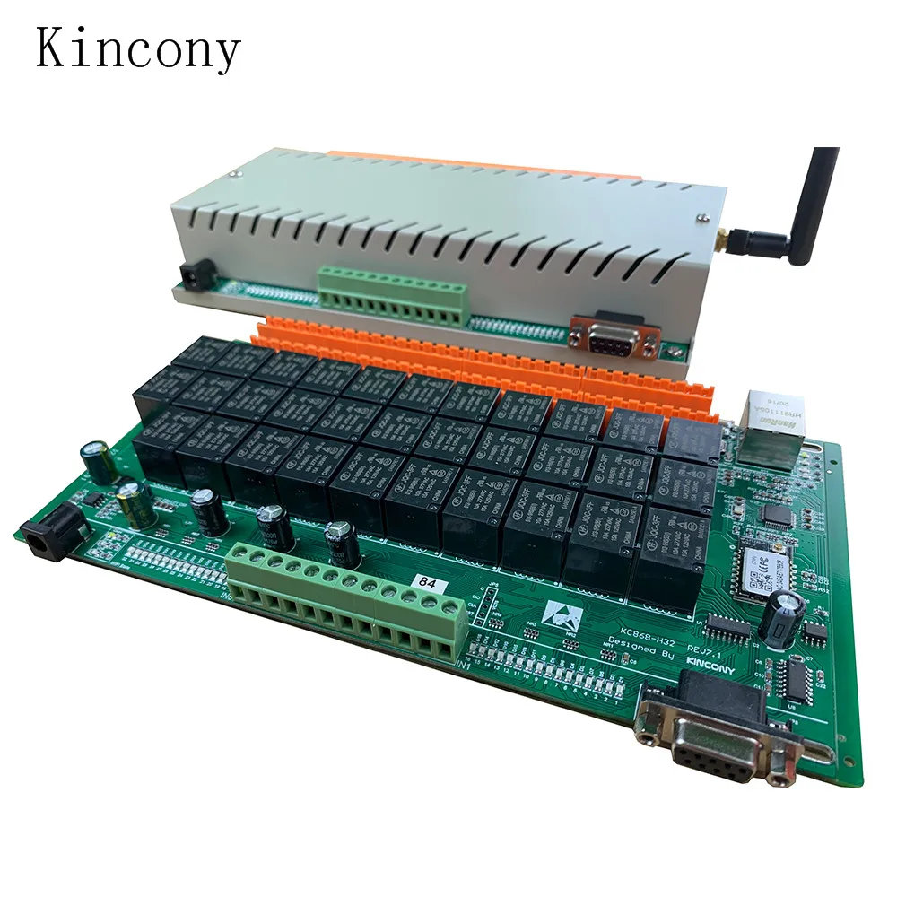 KinCony 32 Gang 120V High Power Sealed Miniature Electromagnetic Relay Auto Remote Control Smart Pump Power Switch Controller