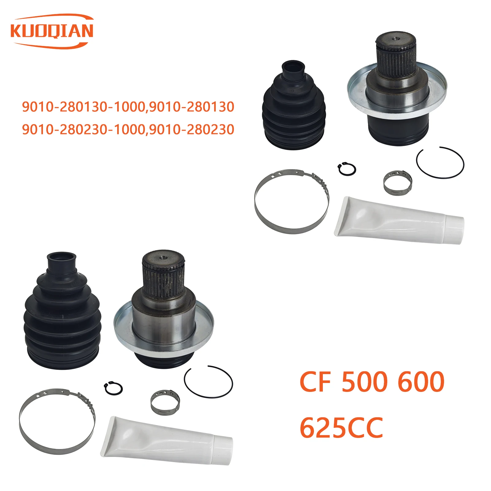 Rear Left or Right RCV Joint Drive Shaft Rubber Boot Bearing for CF X5 X6 500 600 625 Goes 520 9010-280130-100 9010-280230-1000