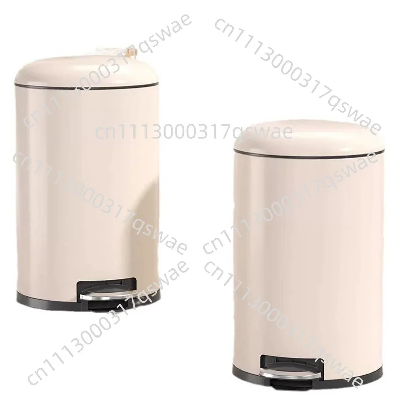 Trash can household simple stainless steel living room 12 liters large capacity foot pedal with lid trash can