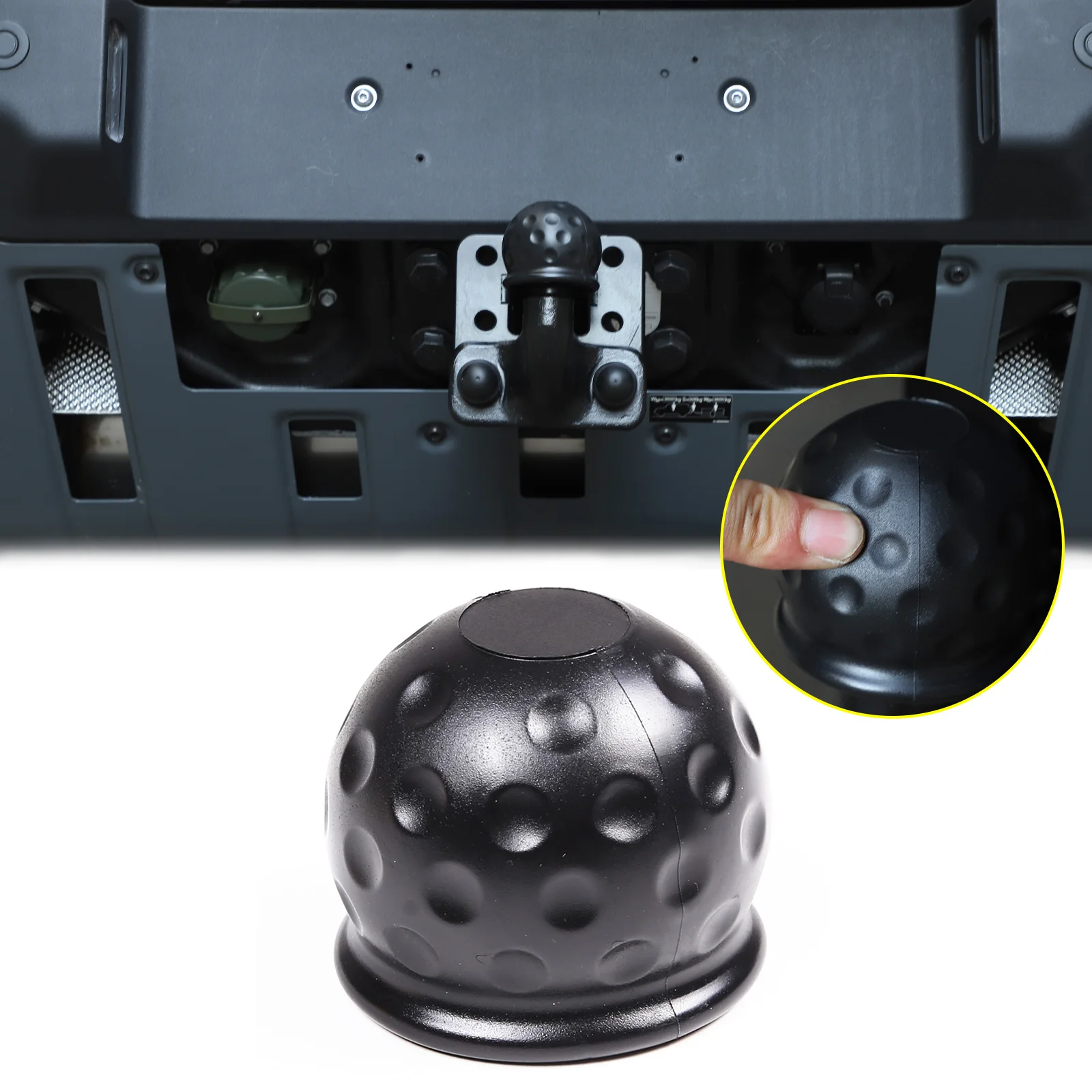 Para INEOS Grenadier 2020-2024 estilo de coche remolque cubierta de protección de cabeza de bola enganche de remolque cubierta de junta esférica accesorios de coche