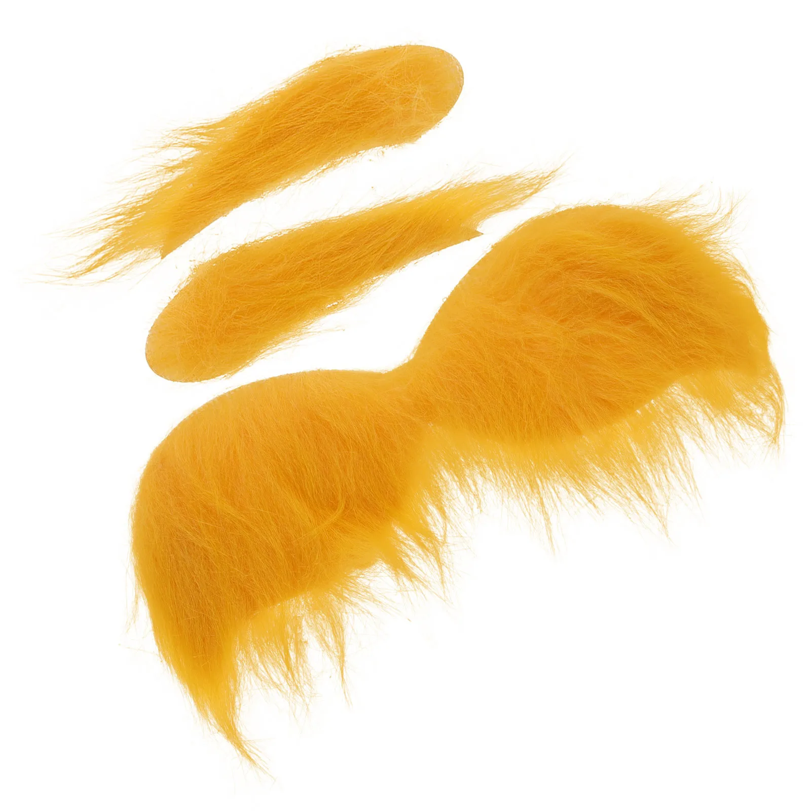 

Self Adhesive Fake Mustache and Eyebrow Decorative Set Yellow Lightweight for Halloween Party Performance Photo Booth Props