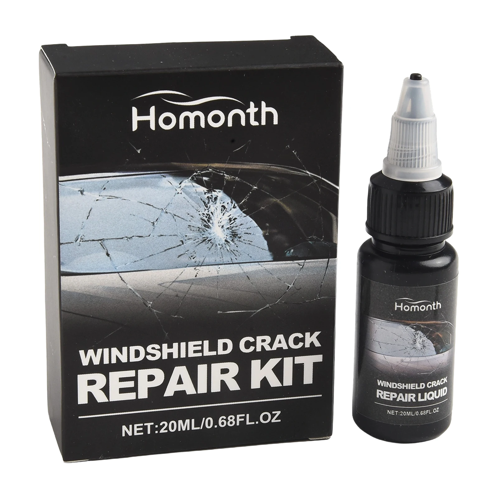 Windshield Repair Kit Automotive Glass Tool Efficient Chip and Crack Fixing Solution for All Laminated Screens