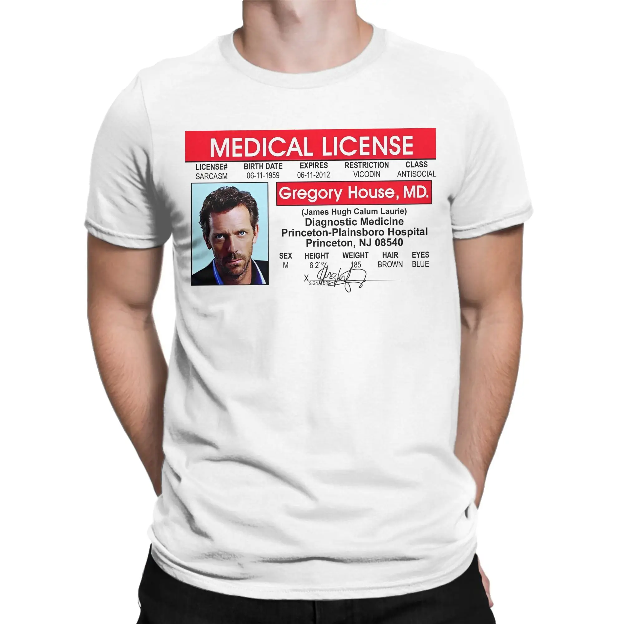 Dr Gregory House (3) T Shirt Summer  Pure Cotton T-Shirts For Adult Hippie Casual Tee Shirt Short Sleeve Streetwear Top Tees