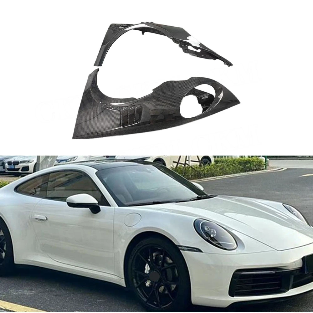 

CKMUUER Carbon Fiber Car Side Vent Air Flow Fender Fenders for Porsche 992 2021-2024 Front Wheel Inner Fenders Body Kits FRP