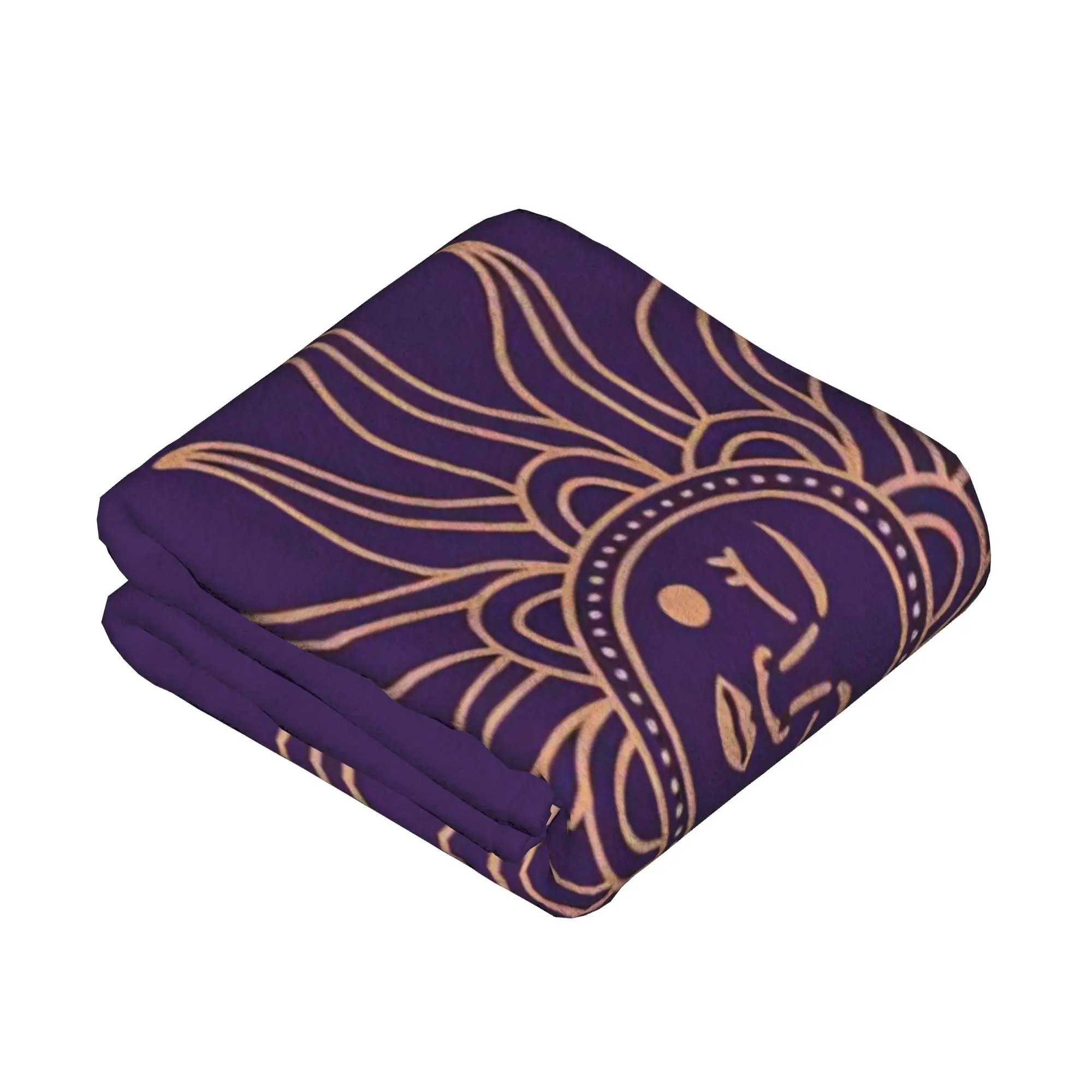 Sun and Moon Flannel Blanket Magic Tarot Cards Awesome Throw Blankets for Home Hotel Sofa  150*125cm Rug Piece