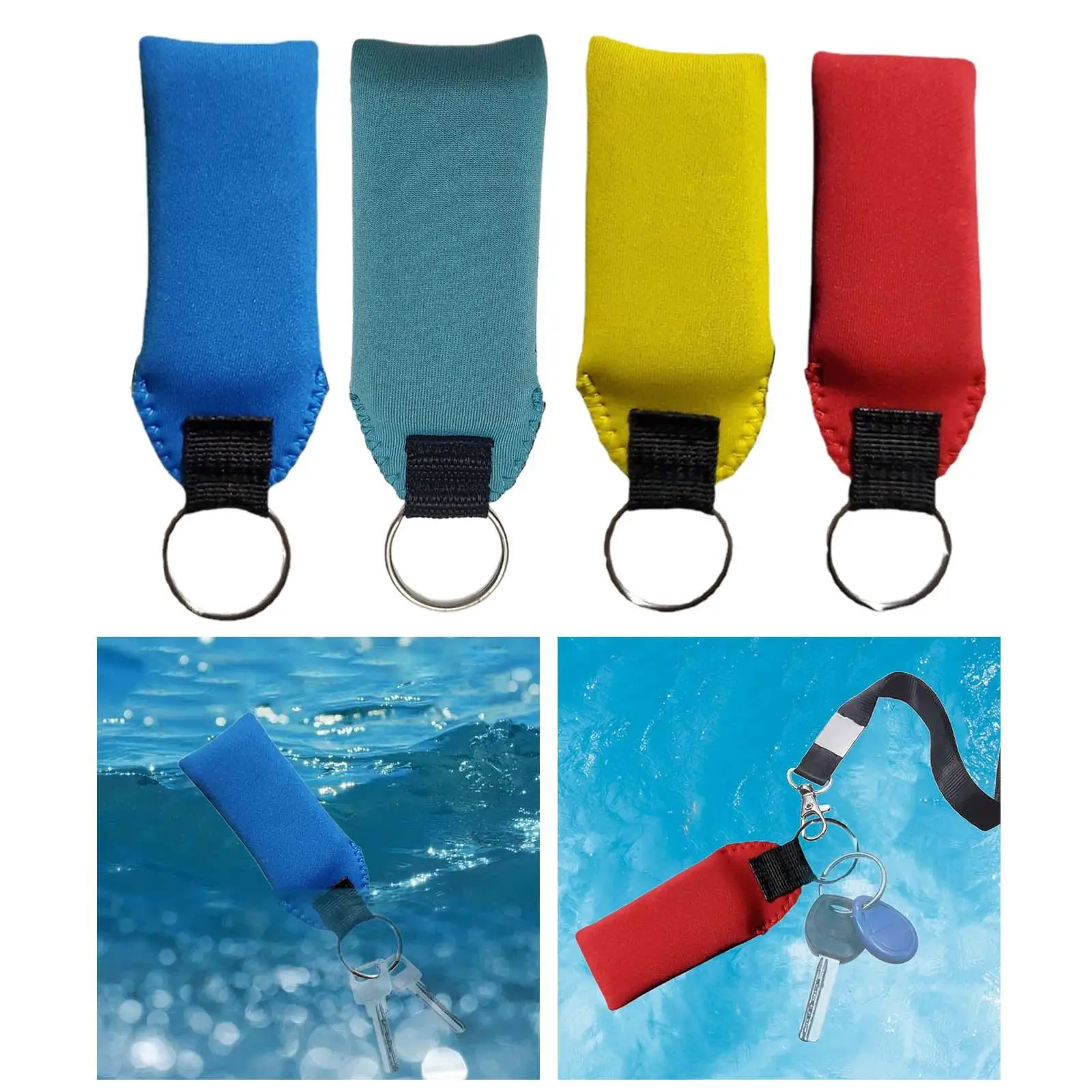 Floating Keychain Key Holder Lightweight Pendant Accessories Floatable Keychain for Water Sports Fishing Outdoor Sailing Diving