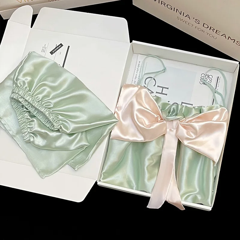 Somenie Sweet Bow Cami Short Pajama Set Cute Pure Desire Loungewear For Women Summer