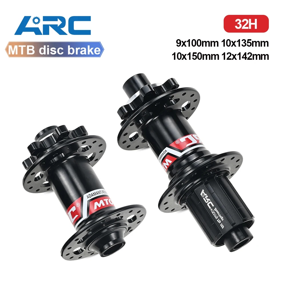 

ARC MT005 Ступица для горного велосипеда с дисковым тормозом, 32 отверстия, герметичная ступица подшипника HG, 4 собачки, 3 зубца, быстросъемный сквозной HG 8 9 10 11 скоростей