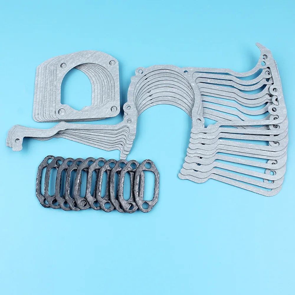 Imagem -03 - Cárter Cilindro Silenciador Junta Kit para Husqvarna 266 268 272 Motosserra 272xp 268k 501522604 10 Peças Lote 66 61