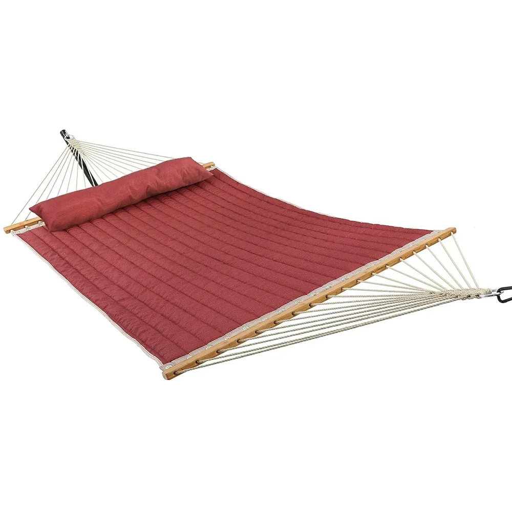 Double Person Hammock With Pillow Backyard Garden Use Leisure Indoor Portable QuiltedHammock