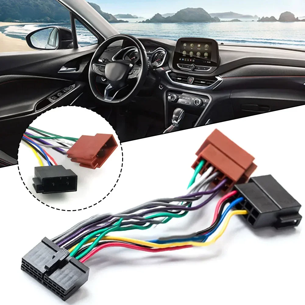 20 Pin Car Radio Wire Cable Wiring Harness Audio Wiring Connector Adaptor T-plug Power Cord Connector Auto Radio Audio Converter