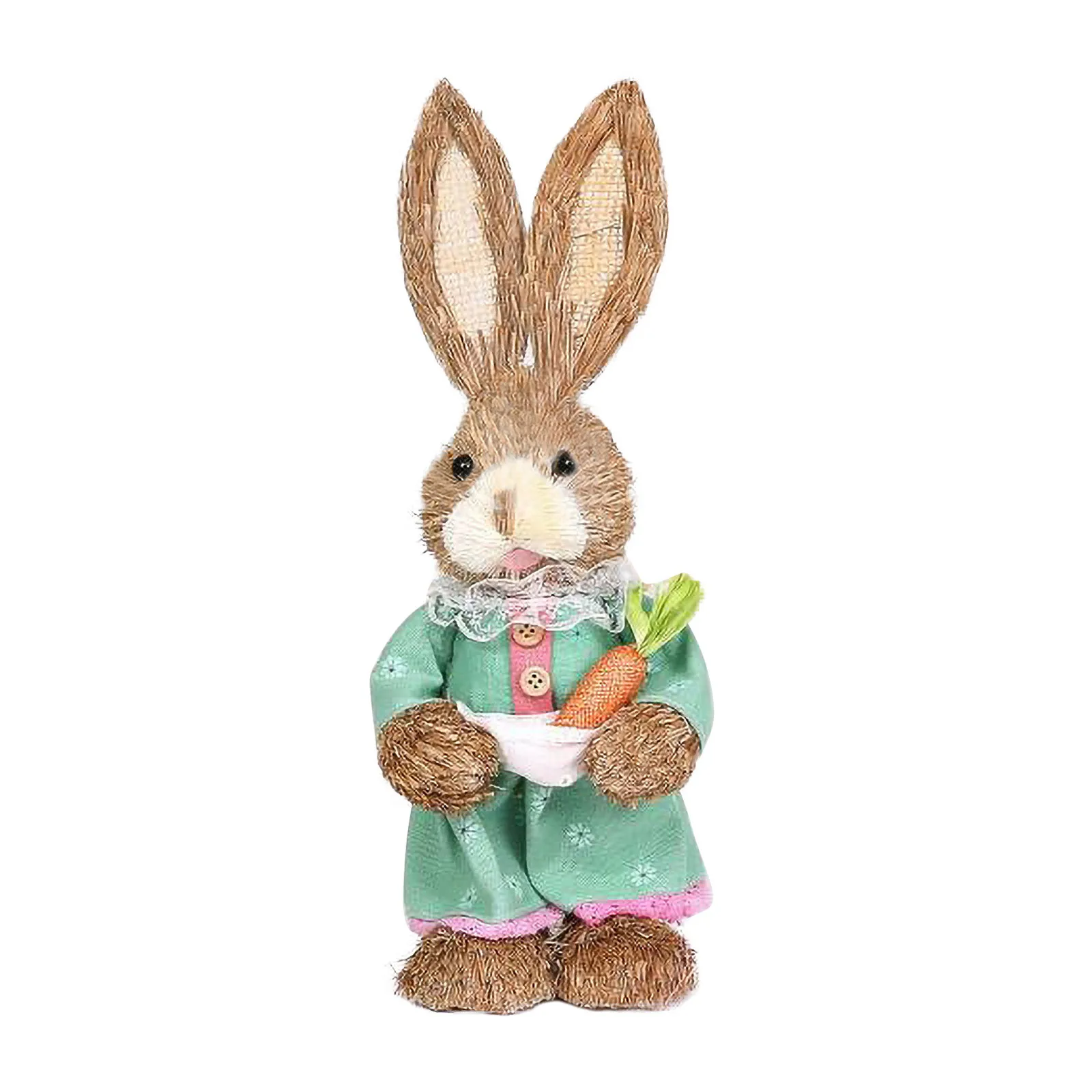 Wielkanoc 2024 Easter Simulation Bunny Home Garden Bunny Decoration Creative Straw Bunny