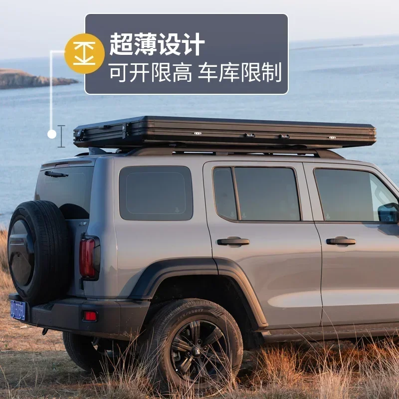 Fully automatic roof tent, triangular aluminum alloy SUV, tank 300, sunroof in and out seconds, car roof camping