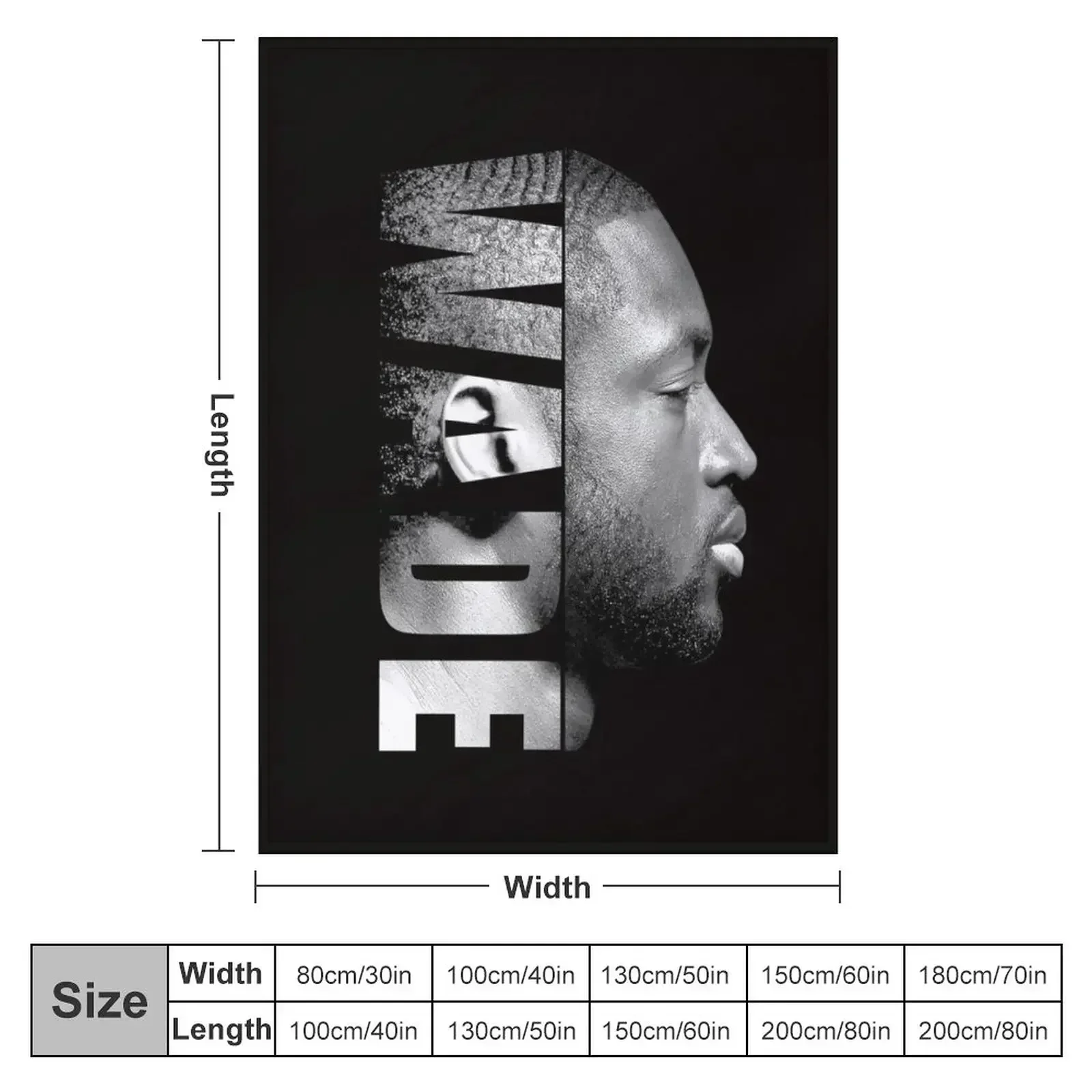 Dwyane Wade - Black / White Throw Blanket For Decorative Sofa Picnic Quilt Blankets