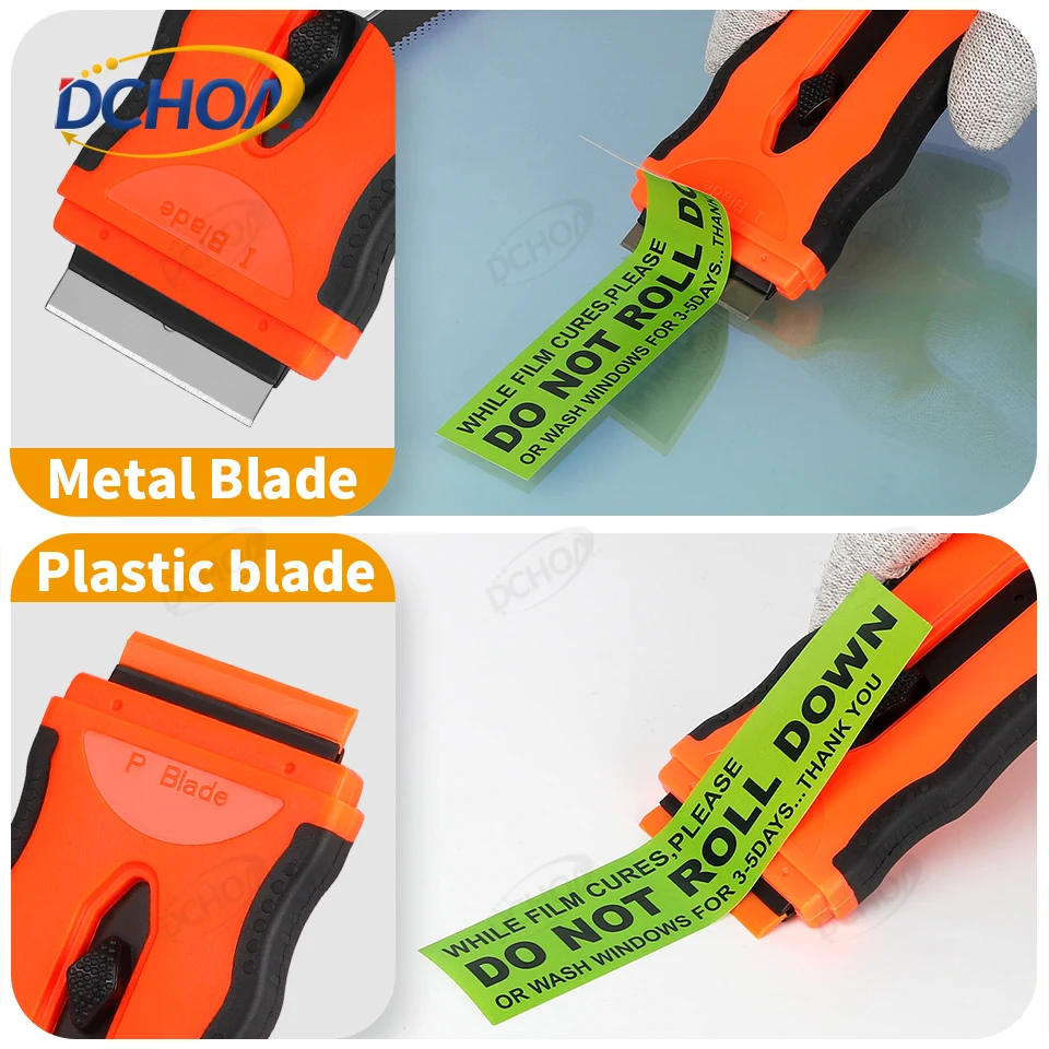DCHOA Mini Razor Blade Squeegee Scraper for Window Tint Vinyl Wrap Car Sticker Decal Label Removal Cleaning Tool