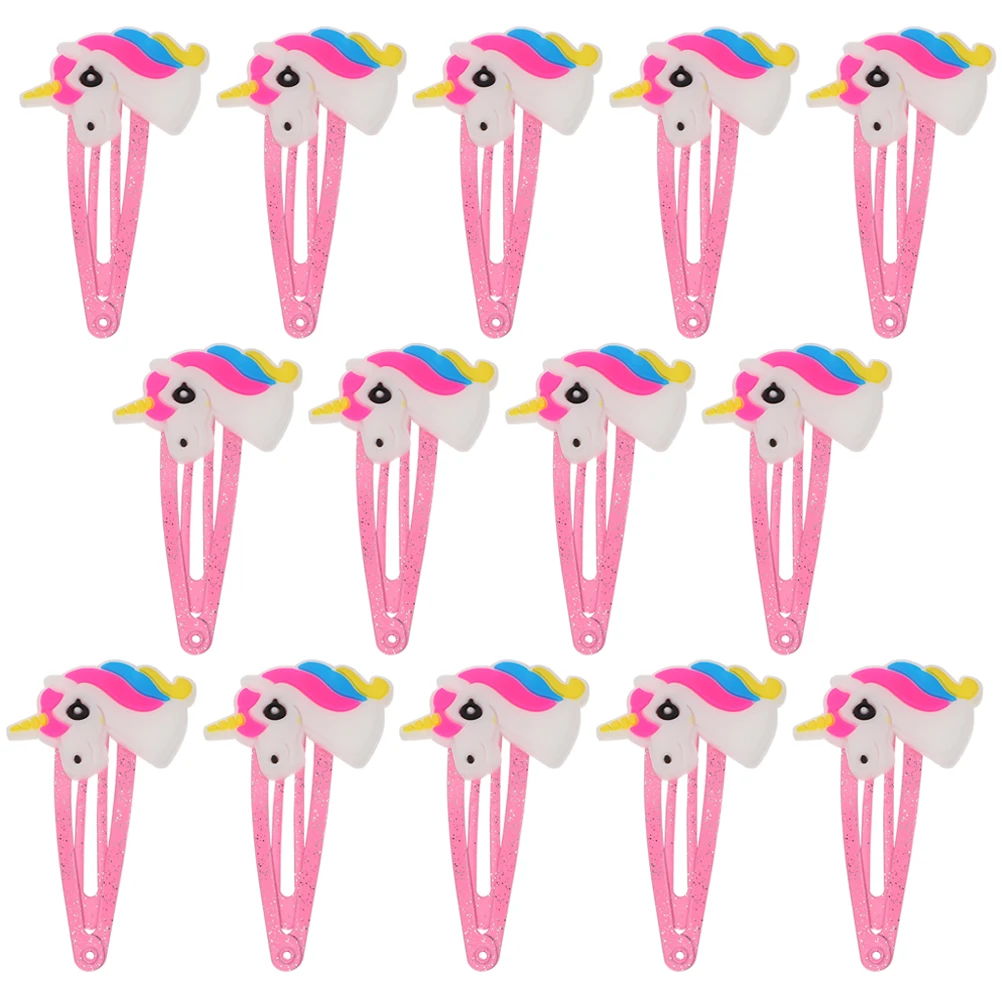 

20pcs Unicorn Hair Clips Cartoon Kids Hairpin Decorative Accessories Hairstyles Practical Secure Non Slip Toddler