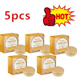 Anti Hair Loss Shampoo Bar, Sabão de gengibre, Reparação do couro cabeludo Nutritivo, Ilumine o cuidado do cabelo grosso, Impeça a perda de cabelo, 65g, 1 a 5Pcs