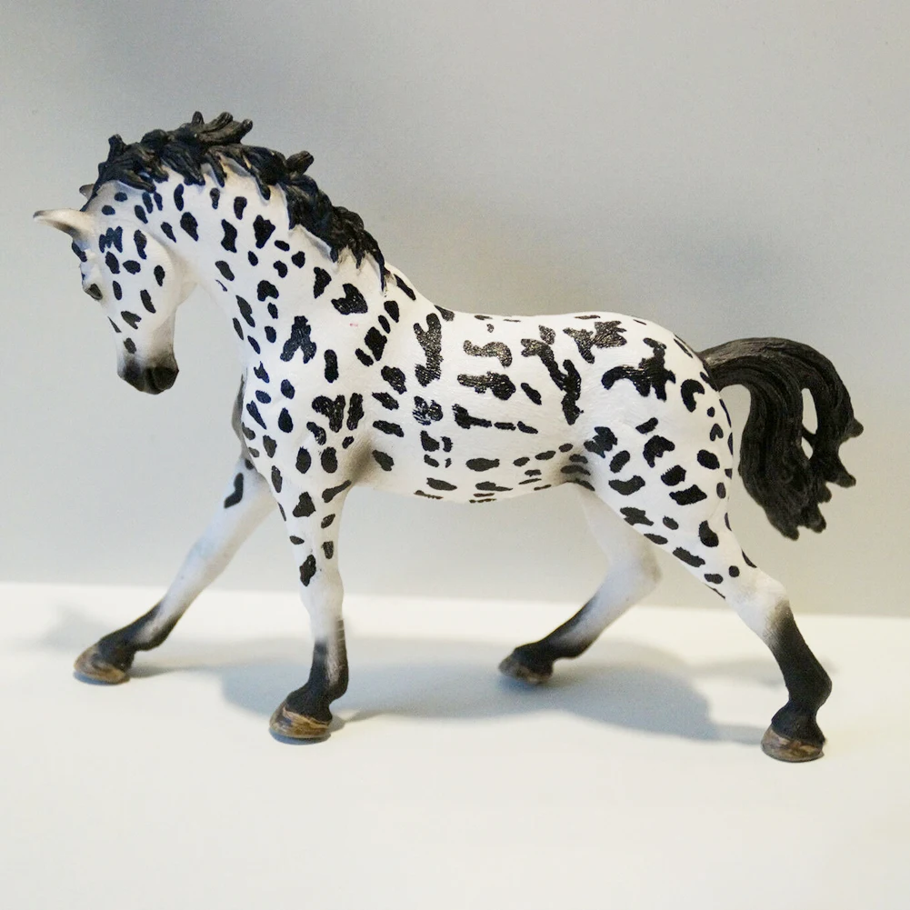 Denmark Knabstrupper Mare Toy Figure Farm Life Horse PVC Simulation Animal Toy Farm Animals Toys Home Garden Decoration