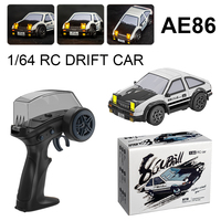 1/64 RC Drift Car AE86 Mini Desktop Cars 2.4G Remote Control 4WD Off-road Drifting Racing Vehicle Electric Toys for children
