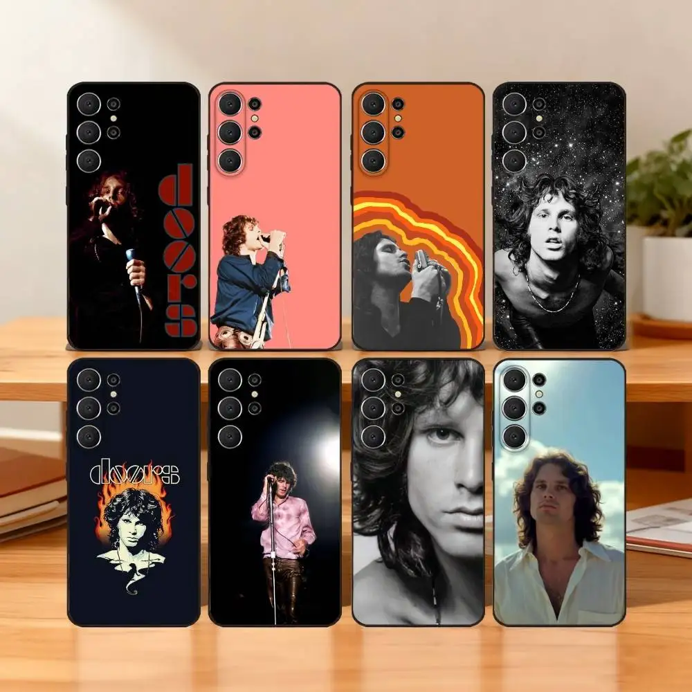

T-The E-End-Jim M-Morrison Phone Case For Samsung S25,24,23,22,30,21,10,9,Ultra,Plus,Lite,FE Soft Black Case