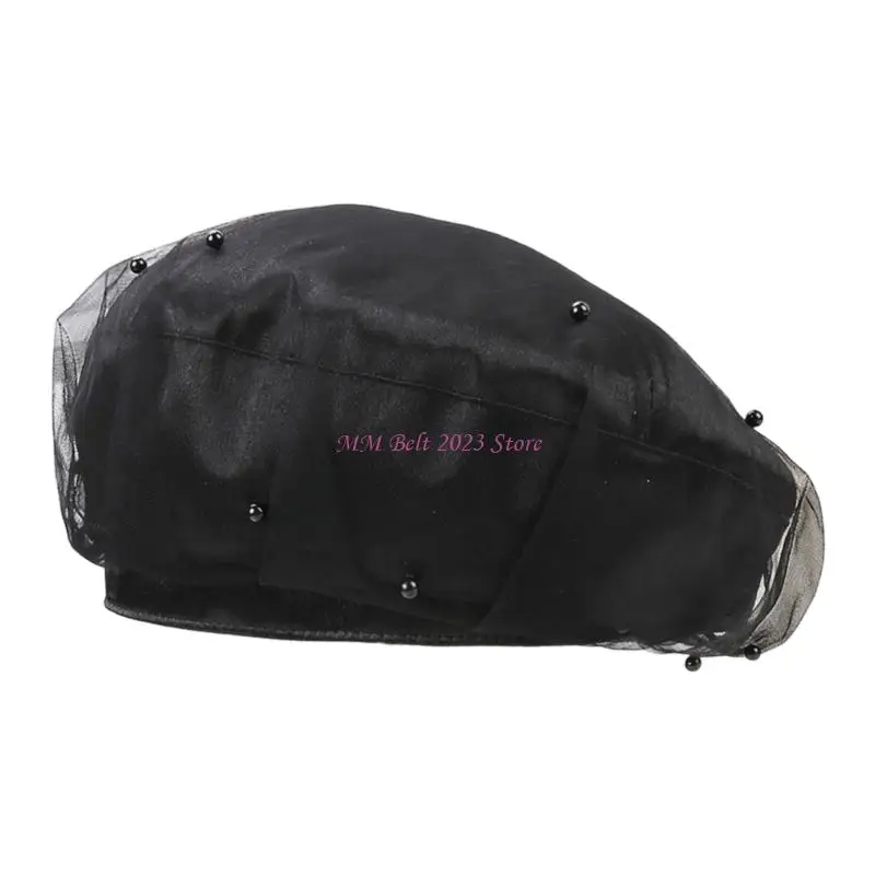 49ME Soft Net For Women French Hat Wedding Party Prom Cap Suitable For Office Evening Party And Special Occasion