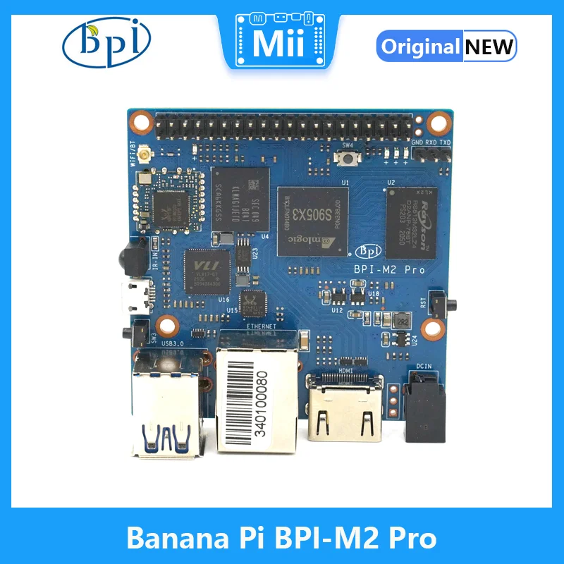 

Banana Pi BPI-M2 Pro Amlogic S905X3 Quad-Core 2GB LPDDR4 RAM 16G eMMC Support Android Linux Ubuntu SBC Single Board Computer