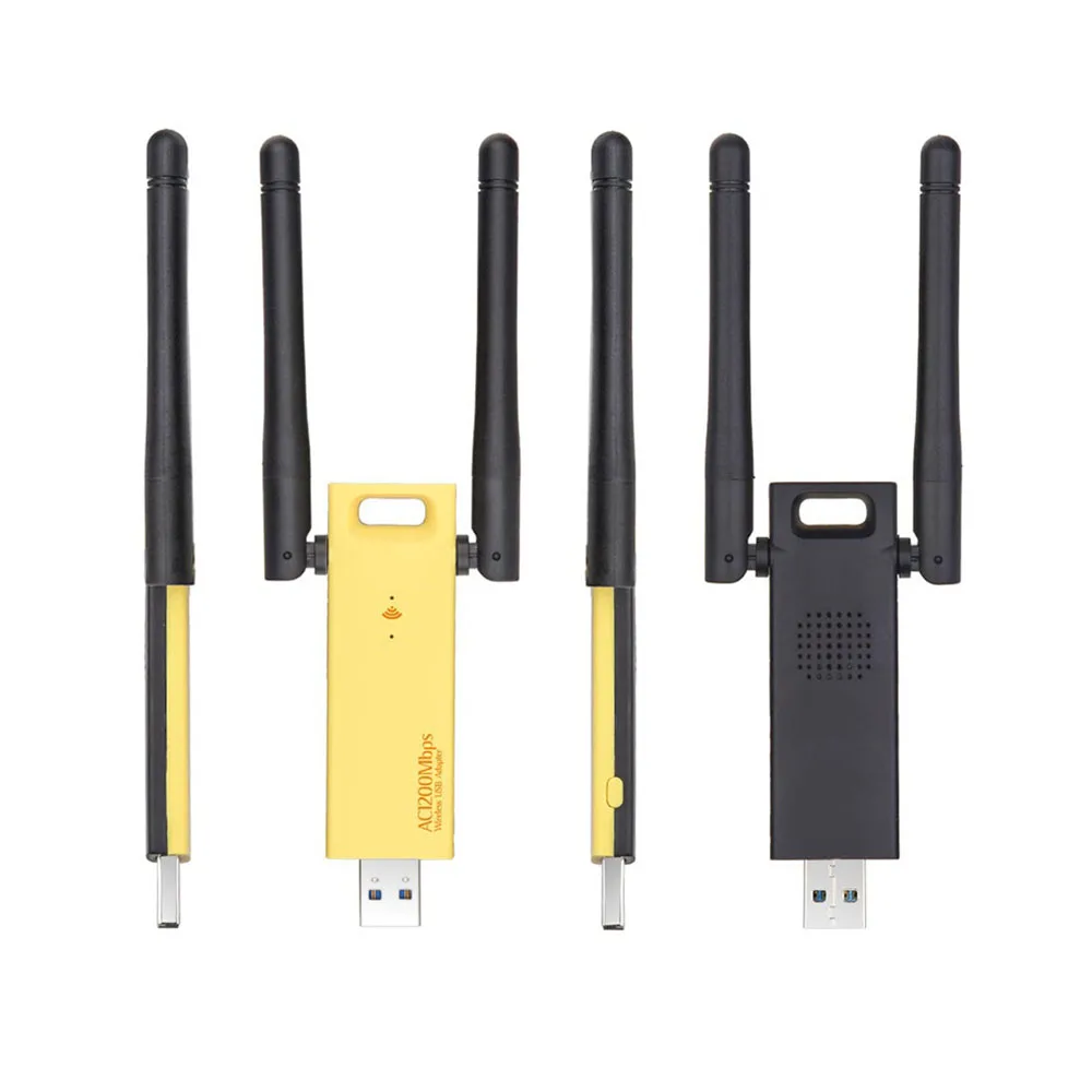 Adaptador Wifi inalámbrico de 1200Mbps, banda Dual, 5Ghz + 2,4 Ghz, 802.11ac, RTL8812, Chipset con Dongle aéreo, tarjeta de red USB para PC