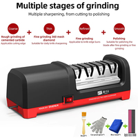 TAIDEA TG2102/2101 3/4 Stage Electric Knife Sharpener 20-Degree Grinding Edge Whetstone for Kitchen with Sharpening Polishing
